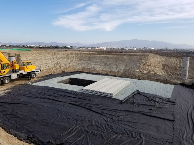 Southview East underground stormwater storage under construction